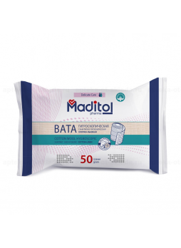 Maditol вата гигроск сан-гиг хлопко-льняная 50г пакет N 1