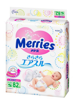 Подгузники Merries 4-8 кг N 82