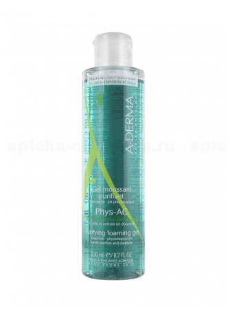 A-Derma Phys-AC очищающий пенящийся гель 200 мл N 1