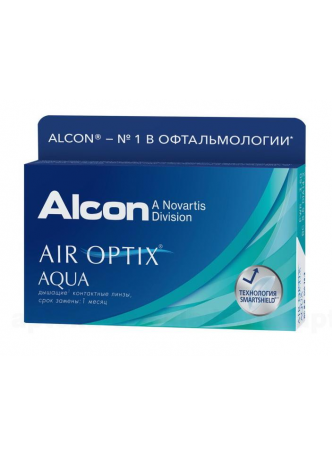 Alcon Air Optix Aqua 30тидневные контактные линзы D 14.2/R 8.6/ -9.00 N 6 оптом