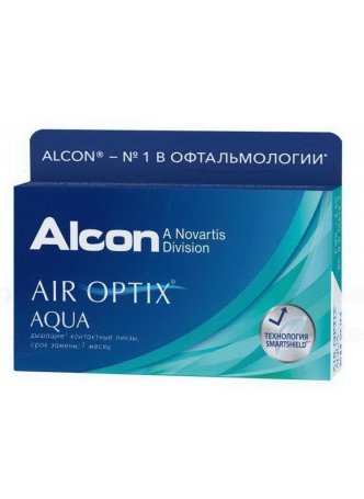 Alcon Air Optix Aqua 30тидневные контактные линзы D 14.2/R 8.6/ +4.00 N 3 оптом