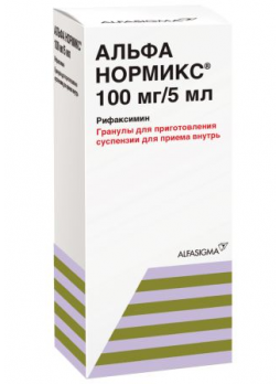 Альфа нормикс гранулы д/приготовления суспензии д/приема внутрь 100мг/5мл N 1