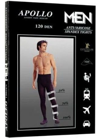 Apollo колготки 120den д/мужчин универсальный размер черный N 1 оптом