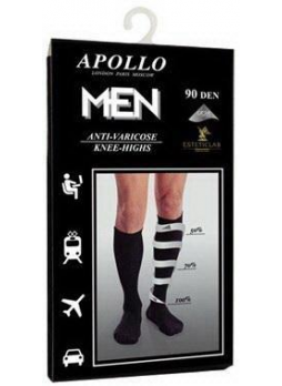 Apollo men гольфы антиварикозные 90den черные N 1
