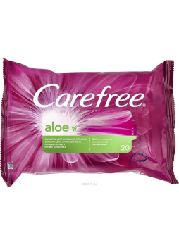 Carefree салфетки влажные д/интимной гигиены Алоэ N 20