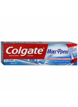 Colgate зубная паста Макс Фреш взрывная мята с освежающими кристаллами 100мл N 1