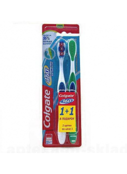 Colgate зубная щетка 360 суперчистота средней жесткости N 2