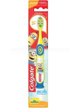 Colgate зубная щетка детская Minions супермягк щетинки на присоске 2+ лет N 1