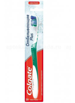 Colgate зубная щетка отбеливающая Plus жесткая N 1