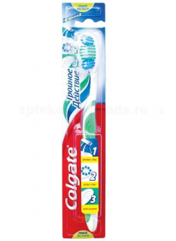 Colgate зубная щетка Тройное действие средняя жесткость N 1