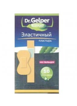 Dr. Gelper набор пластырей эластичные защита ран на пальцах 2 вида с алоэ вера N 10