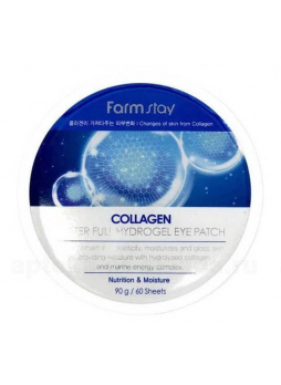 FarmStay Collagen Water Full патчи гидрогел д/обл вок глаз с коллагеном 90г N 60