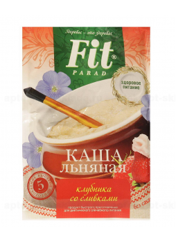 Fit Parad каша льняная 25г клубника со сливками без сахара пак N 1