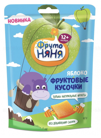 Фрутоняня фруктовые кусочки 53г яблоко 12+мес N 10 оптом