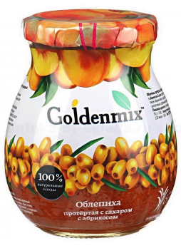 Goldenmix облепиха протертая с сахаром с абрикосом 220 г N 1