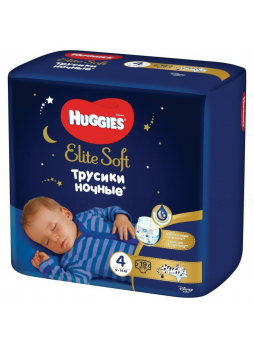 Huggies Elite Soft подгузники-трусики ночные р-р.4 (9-14кг) N 19