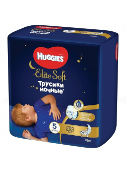 Huggies Elite Soft подгузники-трусики ночные р-р.5 (12-17кг) N 17