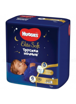 Huggies Elite Soft подгузники-трусики ночные р-р.6 (15-25кг) N 16