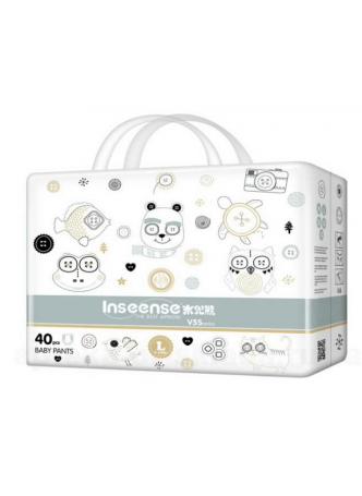 Inseense V5S подгузники-трусики детские однораз тонкие супер мягкие L 9-14кг N 40 оптом