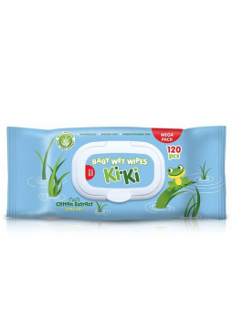 Kiki детские влажные салфетки с экст хлопка и алоэ N 120