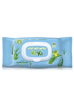 Kiki детские влажные салфетки с экст хлопка и алоэ N 90