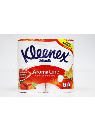 Kleenex cottonelle aroma care туалет бумага 3х слойная ромашка N 4 оптом