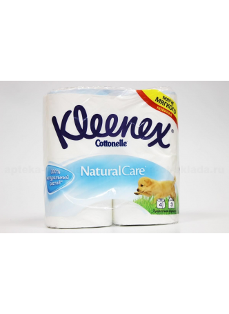Kleenex cottonelle natural care туалет бумага 3х слойная N 4 оптом