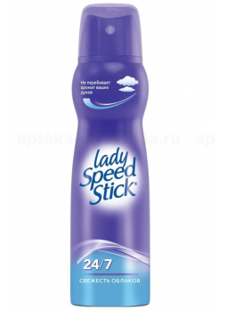 Lady Speed Stick дезодорант-спрей 24/7 Свежесть облаков 150мл N 1
