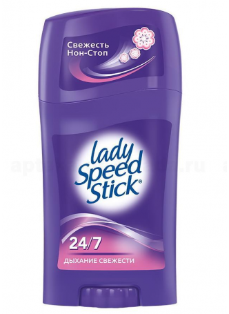 Lady Speed Stick дезодорант в карандаше д/женщин 24/7 дыхание свежести 45г N 1 оптом