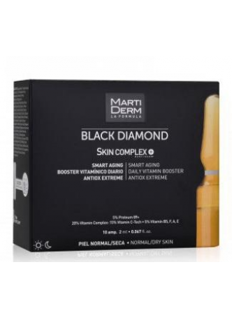 MartiDerm Black Diamond Скин Комплекс+ сыворотка-уход ампул 2мл борется с признак старения N 10