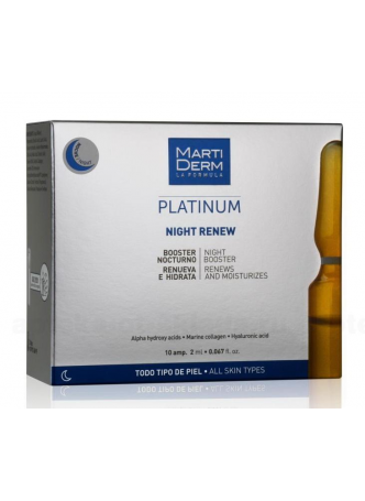 MartiDerm Platinum NightRenew сыворотка-уход регенерирующая ампул 2мл ночное восстановление N 10 оптом