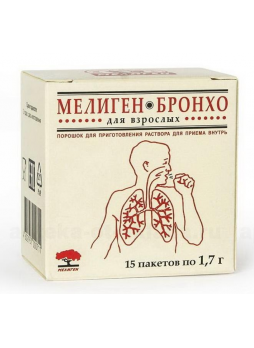 Мелиген Бронхо д/взрослых пор д/пригот р-ра д/приема внутрь пак 1,7 г N 15