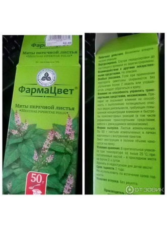 Мяты перечной листья пач 50 г N 1 оптом