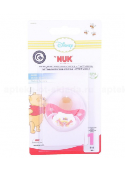Nuk Disney соска-пустышка ортодонтическая силикон Тигр 0-6 мес р 1 N 1