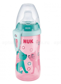Nuk Magic Cup поильник розовый с непротекающ крышк-насадк д/питья через край 8+ 230мл /10751202/ N 1