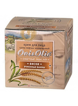 OvisOlio Овечье масло крем д/лица супер-лифтинг коллаг Виски ячменные ванны 50г N 1