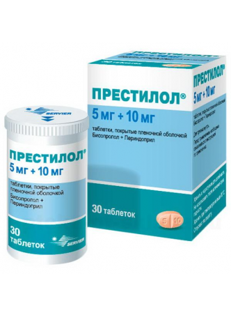 Престилол таб п/о плен 5мг+10мг N 30