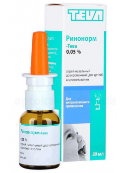 Ринонорм-Тева спрей назальный 0,05% 20мл д/детей N 1