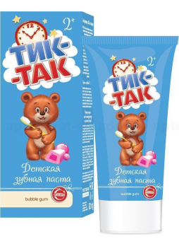 Тик-так з/паста детская 62г 0+мес бабл гам N 1