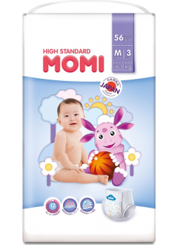 Японские подгузники Momi Premium р.М 6-11кг N 56