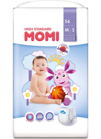 Японские подгузники Momi Premium р.М 6-11кг N 56 оптом