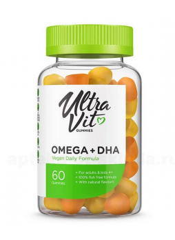 Vplab Комплекс с ПНЖК Омега Gummies Omega + DHA в жев пастилках N 60