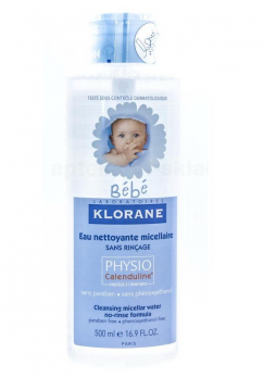 Klorane Bebe детская очищающая вода 500мл с экстр календулы N 1