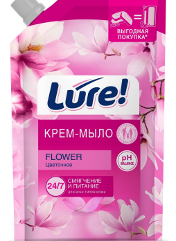 Lure крем-мыло 500мл цветочное мягкий пакет N 1