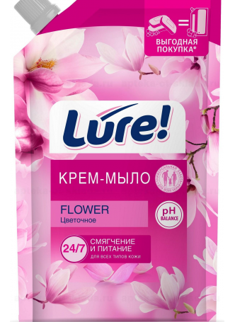 Lure крем-мыло 500мл цветочное мягкий пакет N 1 оптом