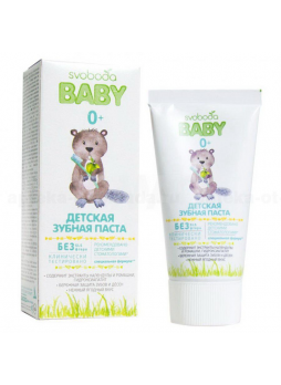 Свобода беби з/паста детская 60г 0+мес ягодный вкус без фтора N 1