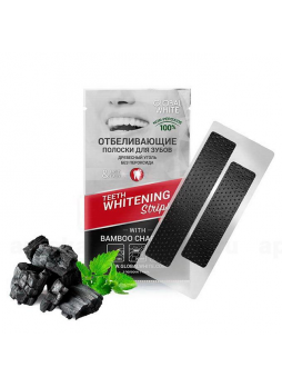 Global White отбеливающие полоски д/зубов древесный уголь без пероксида пара N 7