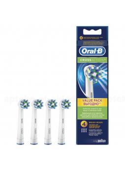 Сменные насадки Oral-B Cross Action д/электрич зубн щетк Pro/Trizone/Vitality средн жестк N 4