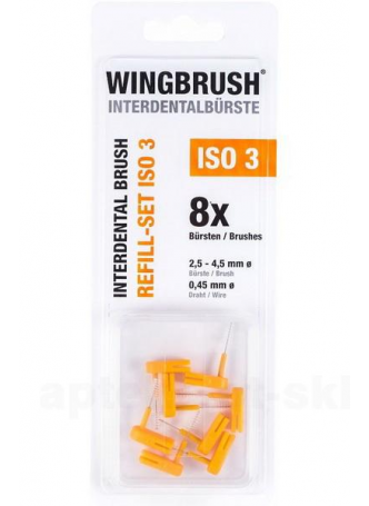 Wingbrush набор сменных ершиков refill-set iso3 2,5мм/0,45мм N 8 оптом