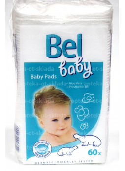 Hartmann bel baby подушечки ватные детские алоэ/вит В5 N 60